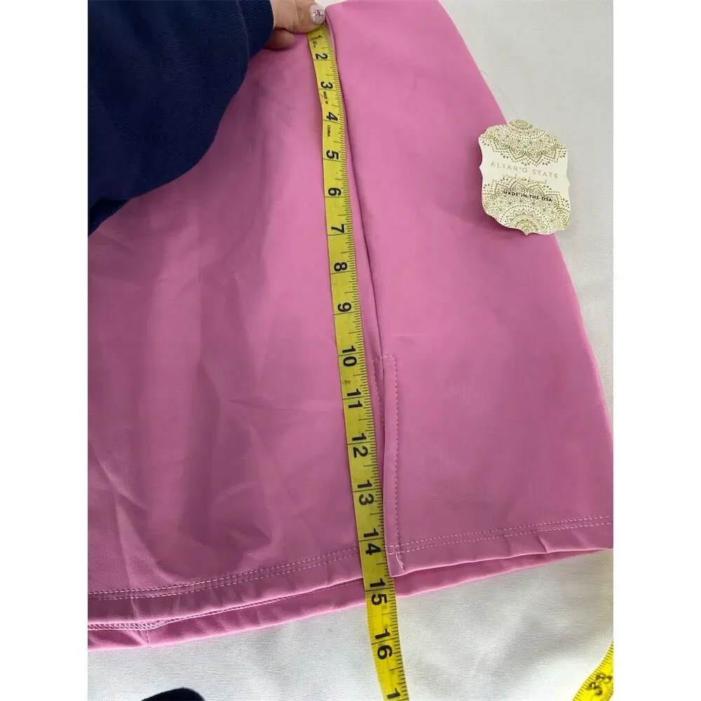 Altar’d State Women's Pink Mini Skirt Size Large Casual Vegan Leather Short NWT - Picture 9 of 9